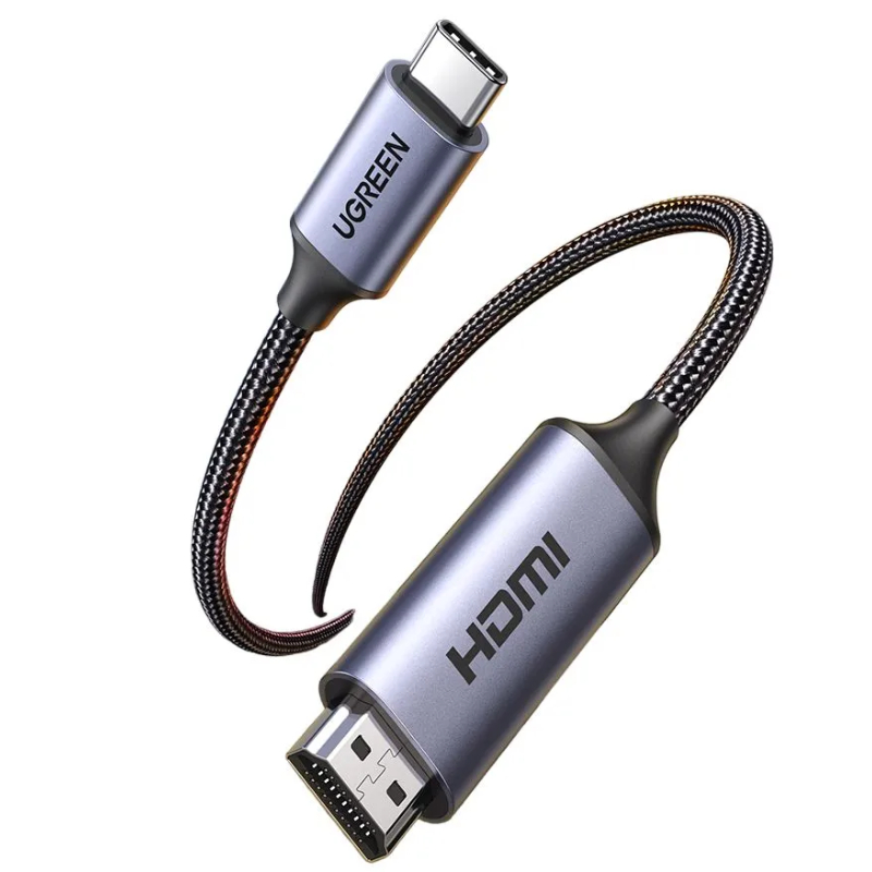 Аксессуар Ugreen CM565 USB-C - HDMI 1.5m Space Grey 90451