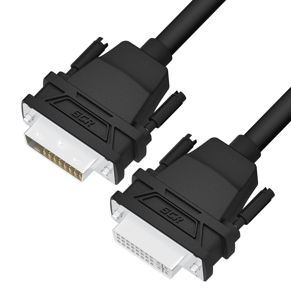 Кабель-удлинитель DVI-D(25M)-DVI-D(25F), экранированный, 4 м, черный Greenconnect GCR-DVID3 (GCR-54717)