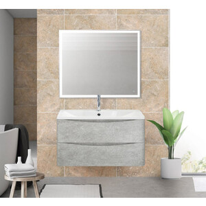 Тумба с раковиной BelBagno Acqua 90 Cemento Verona Grigio (ACQUA-900-2C-SO-CVG, BB900/455-LV-MR-ALR)