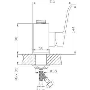 Смеситель для кухни Haiba без излива, хром (HB73556) в Москвe