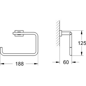 Полотенцедержатель Grohe Essentials Cube кольцо (40510001)