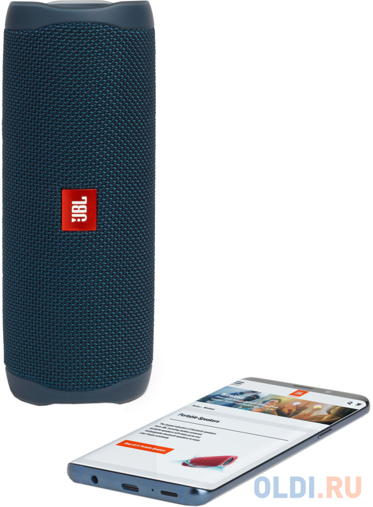 Портативная акустическая система JBL Flip 5 синяя в Москвe