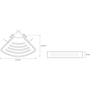 Мыльница-решетка Bemeta Cytro угловая (102308061)