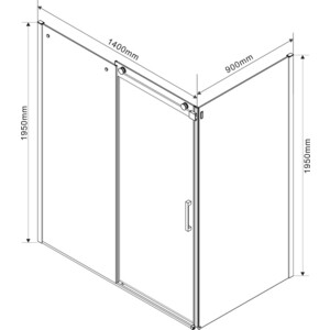 Душевой уголок Vincea Como VSR-1C 140x90 прозрачный, хром (VSR-1C9014CL) в Москвe