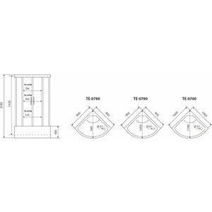 Душевая кабина Timo Eco 80х80х218 стекло матовое (TE-0780)