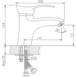 Смеситель для раковины Haiba HB01 хром (HB1001)