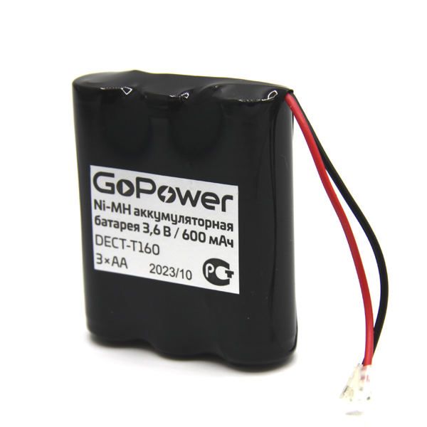 Аккумулятор GoPower, T160, 3.6V 600 мА·ч, 1 шт. (00-00015309)