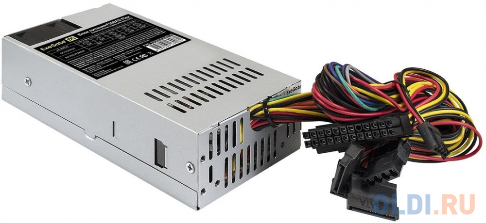 Блок питания 200W ExeGate F200AS (Flex ATX, for ITX case, APFC, КПД 80% (80 PLUS), 4cm fan, 24pin, 4+4pin, 3xSATA, 2xIDE)