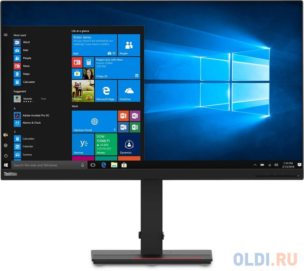 МОНИТОР 31,5" Lenovo ThinkVision T32h-20 Black с поворотом экрана  (IPS,2560x1440,4 ms,178°/178°,350 cd/m,1000:1, в Москвe