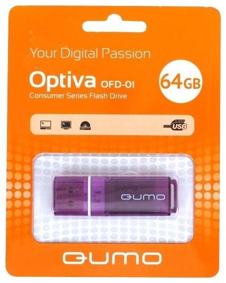 Флешка 64Gb USB 2.0 QUMO Optiva Optiva OFD-01, фиолетовый (QM64GUD-OP1-V)