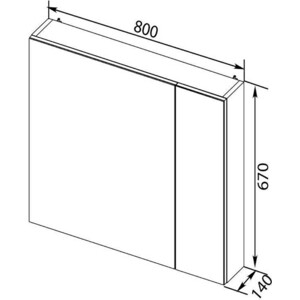 Зеркальный шкаф Aquanet Порто 80 белый (195728, 179947)