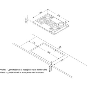 Газовая варочная панель Korting HG 961 CTSI