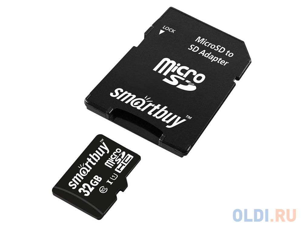 Карта памяти Micro SDHC 32GB Smartbuy Class 10 UHS-I (с адаптером SD)