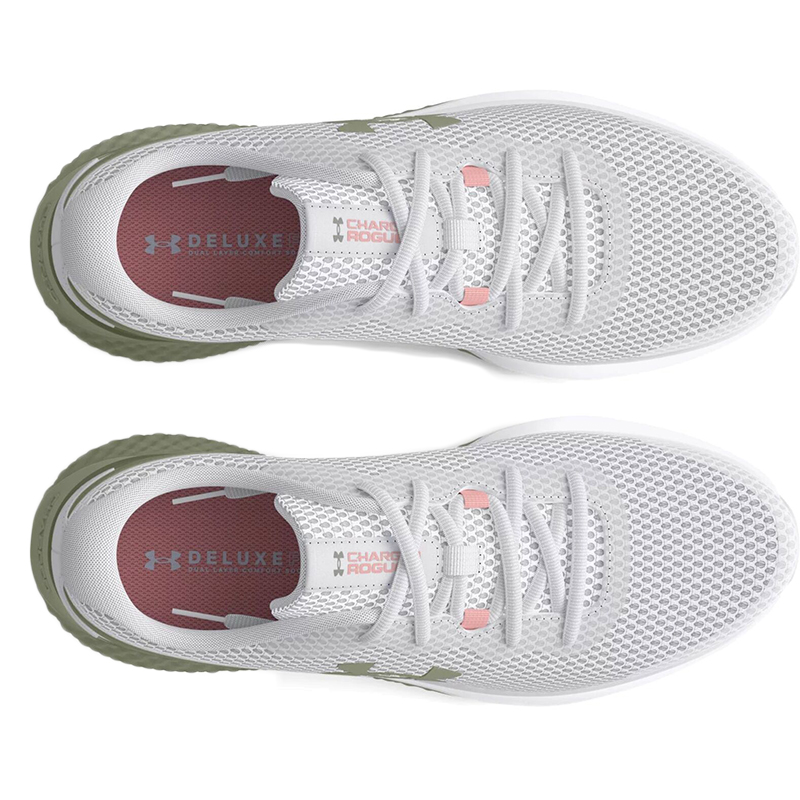 Кроссовки Under Armour UA W Charged Rogue 3-WHT р.36 RU White-Green 3024888-102