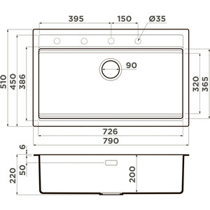 Кухонная мойка Omoikiri Kitagawa 79-LB-GR leningrad grey (4993998) в Москвe