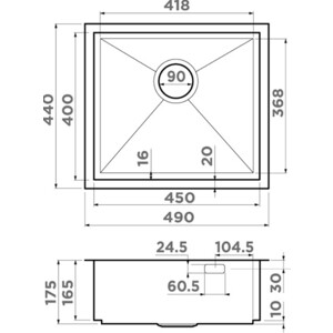 Кухонная мойка Omoikiri Kasen 49-16 INT LG светлое золото (4997054)