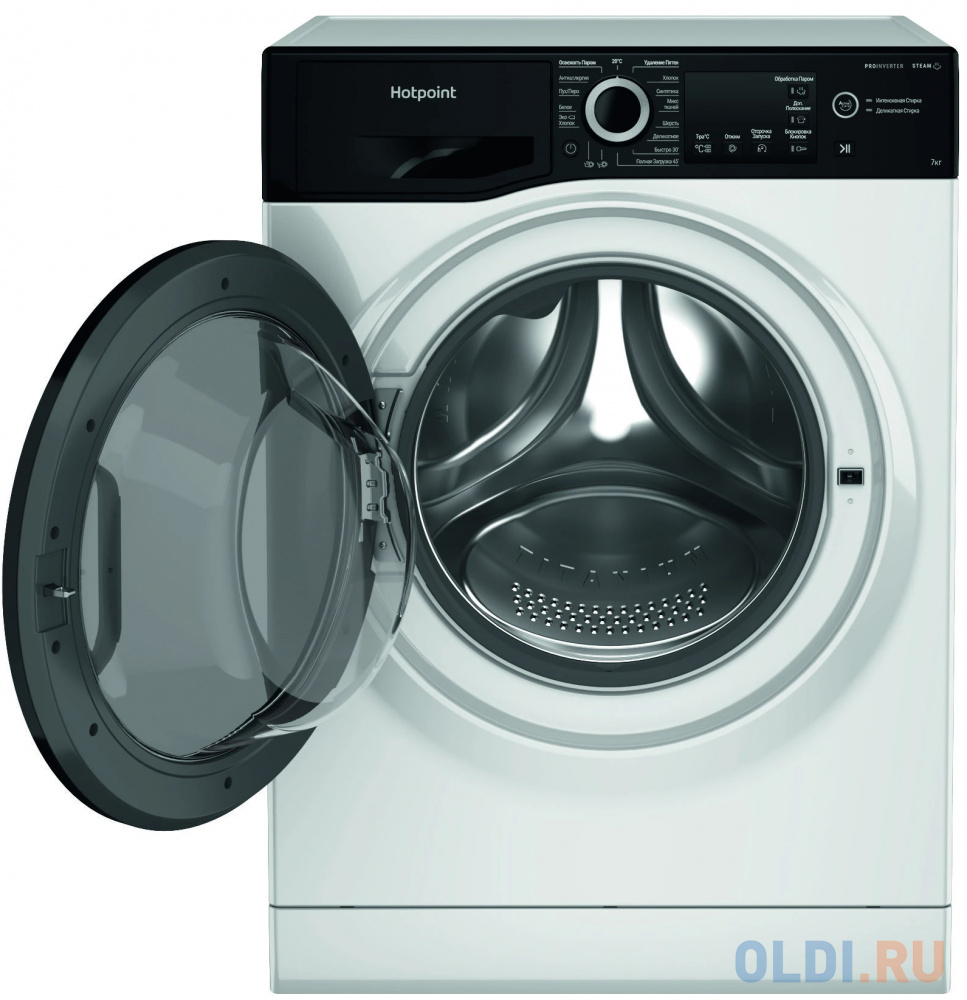 Стиральная машина Hotpoint NSB 7249 ZD AVE RU класс: A-40% загр.фронтальная макс.:7кг белый инвертер