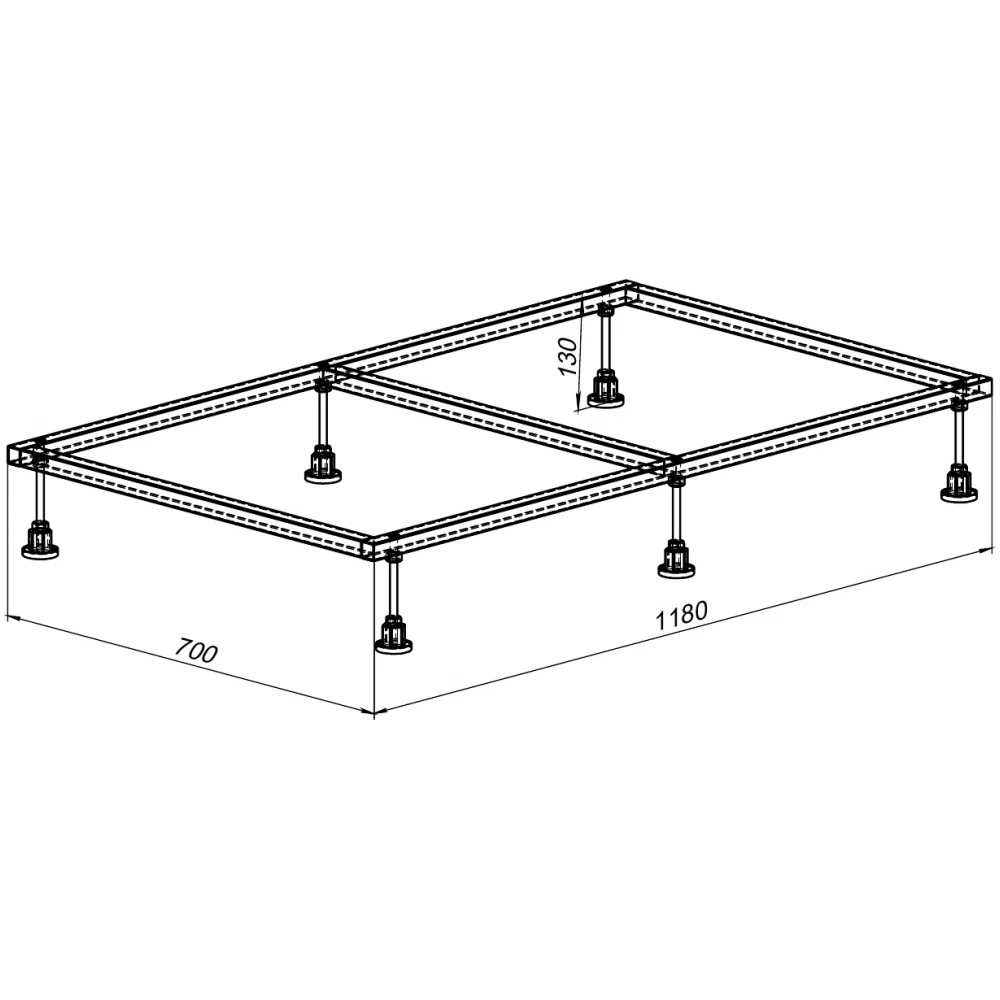 Каркас для литьевого поддона Aquanet