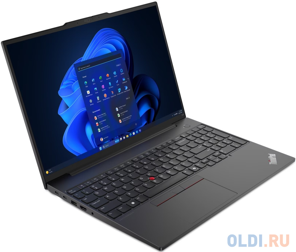 Ноутбук Lenovo ThinkPad E16 G2 Ryzen 5 7535U 16Gb SSD512Gb AMD Radeon 16" IPS WUXGA (1920x1200) noOS black WiFi BT Cam (21M5S03A00)