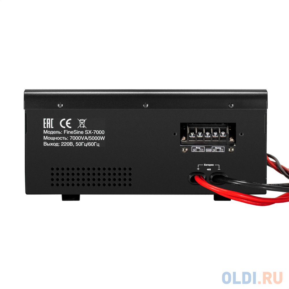 Комплект ИБП EX296005RUS + батарея 100Aч EX282985RUS 4шт (инвертор, синус, для котла, настенный) ExeGate FineSine SX-7000.LCD.AVR.2SH.T <7000VA/500