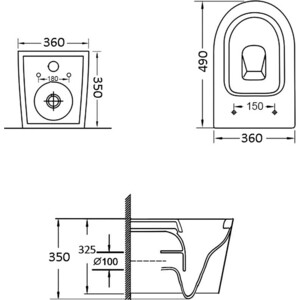 Комплект унитаза Grossman GR-4477 Grohe Rapid SL тонкий микролифт, белый, клавиша хром