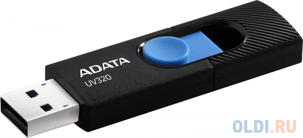 Флеш Диск A-DATA 128GB <AUV320-128G-RBKBL> UV320, USB 3.2, черный/голубой