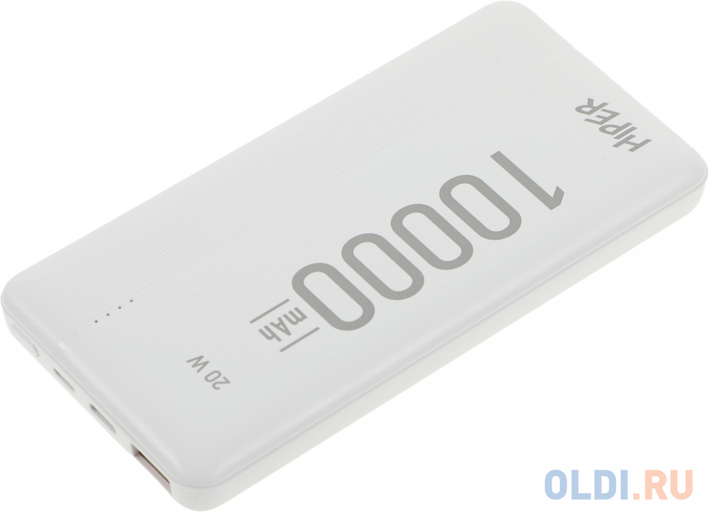 Мобильный аккумулятор Hiper MX Pro 10000 10000mAh 3A QC PD 1xUSB белый (MX PRO 10000 WHITE)