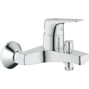 Смеситель для ванны Grohe BauFlow с душевым гарнитуром, хром (23756000, 27853001)