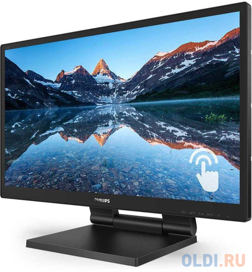 Монитор жидкокристаллический Philips Монитор LCD 23.8'' [16:9] 1920х1080(FHD) IPS, GLARE, TOUCH, 250cd/m2, H178°/V178°, 1000:1, 50M:1, 16.7M