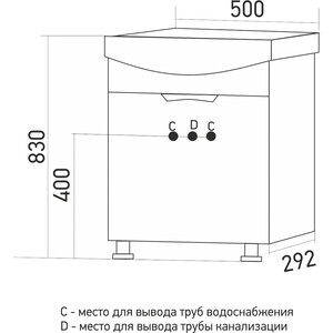 Мебель для ванной Mixline Этьен Элеганс 50 белая в Москвe