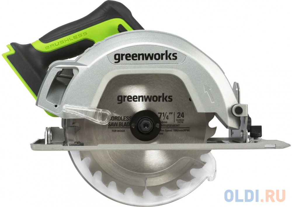 Greenworks GD24CS 24В Пила циркулярная (без аккум.бат и зарядн.уст-ва) [1500907] в Москвe