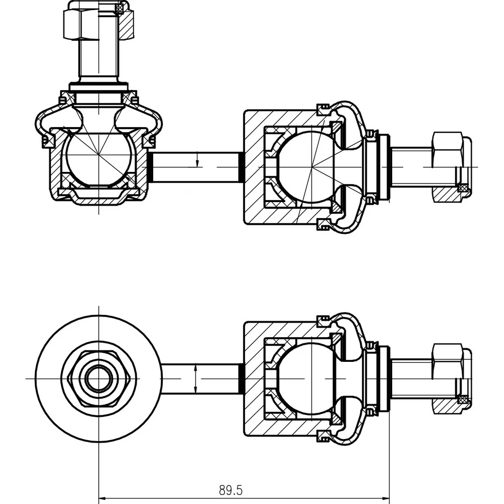 Левая стойка заднего стабилизатора для Kia Ceed (12-)/Optima (10-)/Sportage (10-) 2 WD TRIALLI