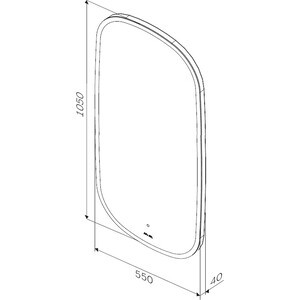 Зеркало Am.Pm Func 55х100 с подсветкой, сенсор (M8FMOX0551WGH)