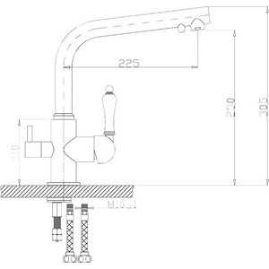 Смеситель для кухни ZorG Clean Water под фильтр, хром (ZR 313 YF-33) в Москвe