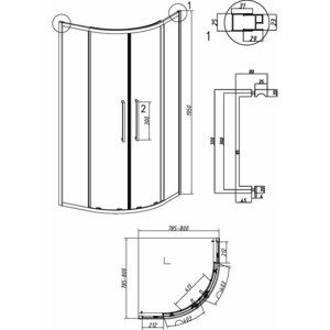 Душевой уголок Grossman Cosmo 80x80 прозрачный, хром (301.K33.02.8080.10.00)