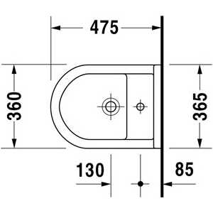 Биде подвесное Duravit Starck 3 compact 36х47 см (2231150000) в Москвe