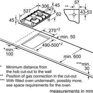 Газовая варочная панель Bosch PRB3A6D70M