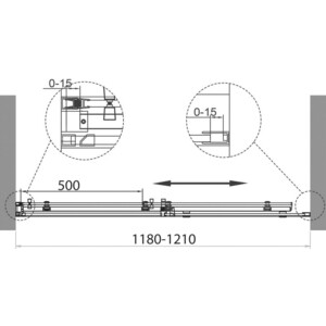 Душевая дверь BelBagno Acqua BF-1 120х195 прозрачная, хром (ACQUA-BF-1-120-C-Cr)