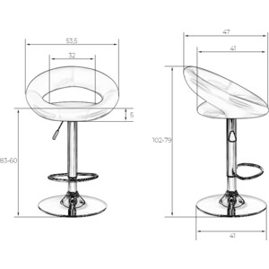 Стул барный Dobrin MIRA LM-5001 желтый в Москвe