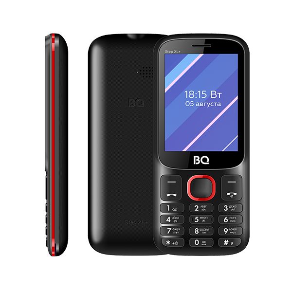 Мобильный телефон BQ 2820 Step XL+, 2.8" TN, 32Mb RAM, 32Mb, 2-Sim, 1000 мА·ч, micro-USB, черный/красный
