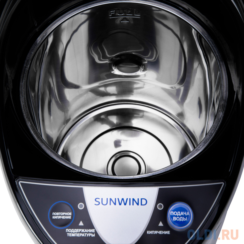 Термопот SunWind SUN-TP-3 800 Вт серебристый чёрный 5 л металл/пластик