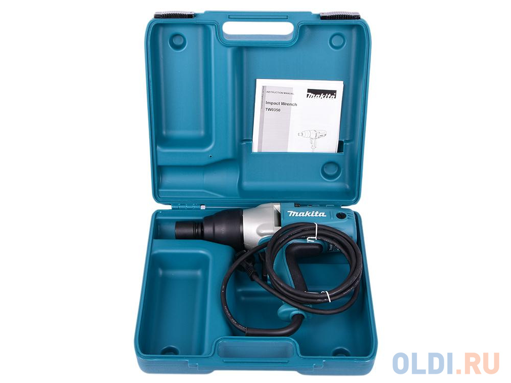 Гайковерт Makita TW0350 Гайковерт,400Вт,2200у\\м,350Нм,квадрат 1\\2",2.9кг,чем,М12-М22