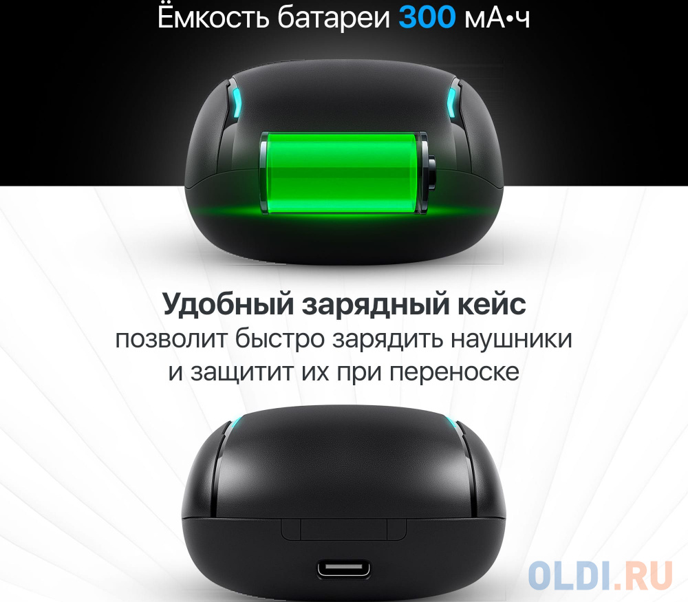 Гарнитура CYBERDOTS 280 TWS BLACK 63280 DEFENDER