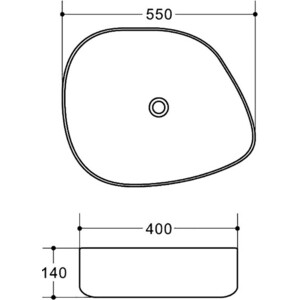 Раковина-чаша BelBagno 55х40 черная (BB1435-NERO)