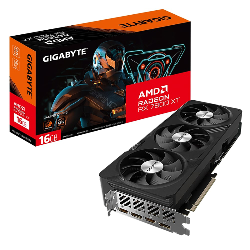 Видеокарта GigaByte Radeon RX 7800 XT GAMING OC 16Gb 2254MHz PCI-E 16384Mb 19500Mhz 256-bit 2xHDMI 2xDP GV-R78XTGAMING OC-16GD