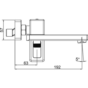 Смеситель для ванны Gappo G3217-6 черный (6959477656347)