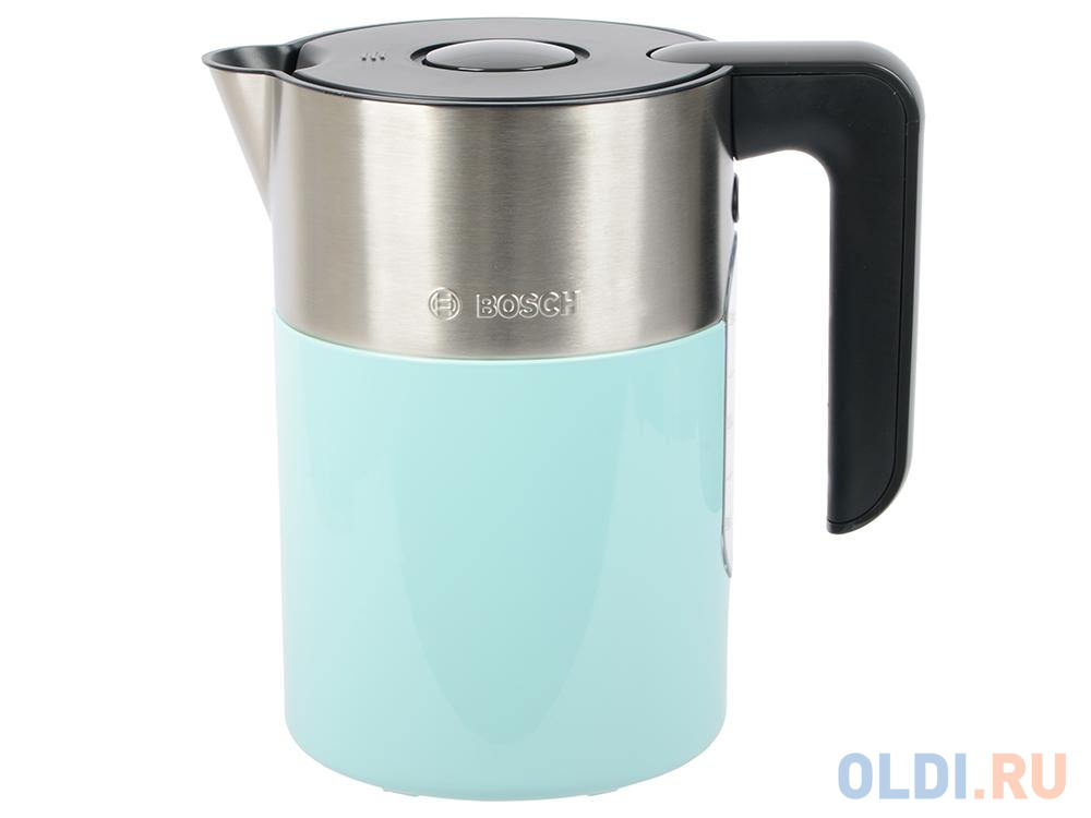 Чайник Bosch TWK8612P 1.5л. 2400Вт серебристый/фисташковый(корпус: стекло)