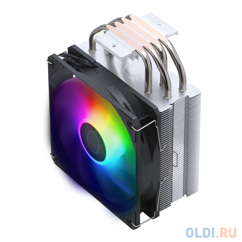 Кулер для процессора/ Cooler Master Hyper 212 Spectrum V3 (150W, 4-pin, 152mm, tower, Al/Cu, fans: 1x120mm/71.93CFM/27.2dBA/1750rpm, Silver, 1700/1200