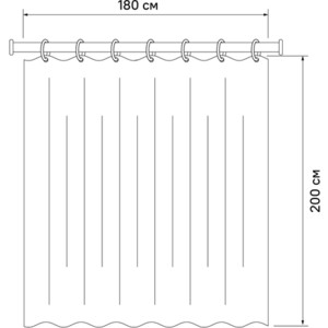 Штора для ванной IDDIS Decor 180x200, синий (D07P218i11) в Москвe