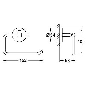 Держатель туалетной бумаги Grohe Bau Cosmopolitan (40457001)